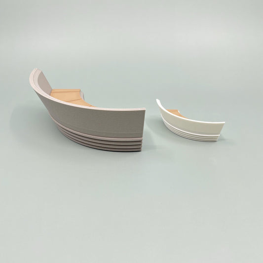 Curved moon couch patio outdoor miniature furniture