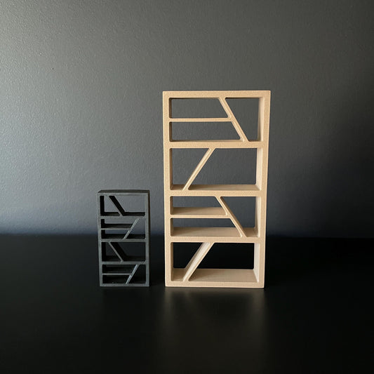 Bookcase shelf modern dollhouse miniature