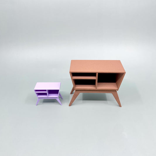 Bar table shelf console mid-century modern.