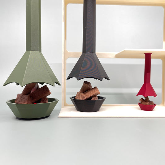 Floating fireplace - Mid-Century Modern LED Dollhouse Miniatures
