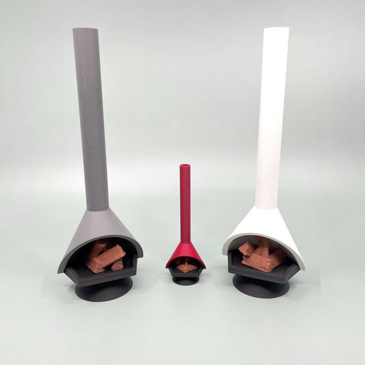 Malm fireplace mid-century modern dollhouse miniature