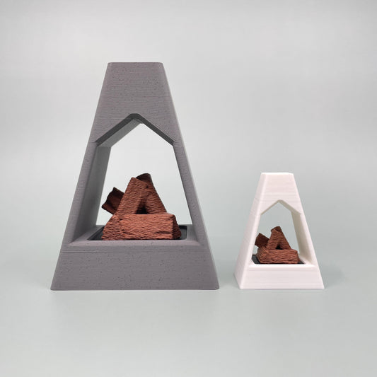 A-frame fireplace patio outdoor miniature