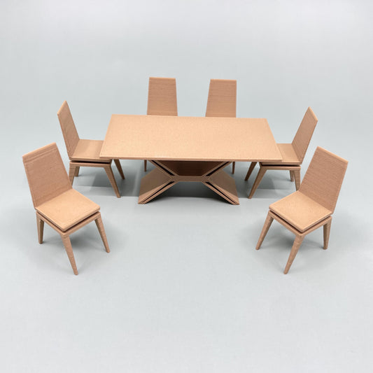 Dining table and chairs kit modern